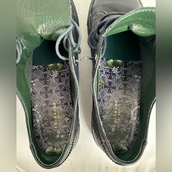 Ted Baker London Men's Princc Leather Blue Black Casual Oxford Dress Sneakers, 8 - Picture 7 of 12